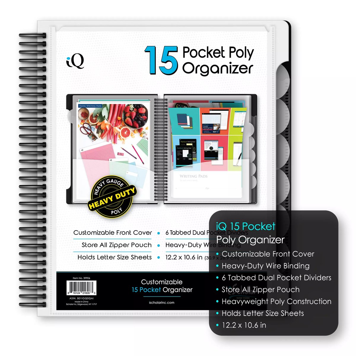 15-Pocket Poly Folder